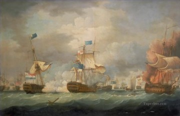 海戦 Painting - トーマス・ウィットコム キャンパーダウンの戦い